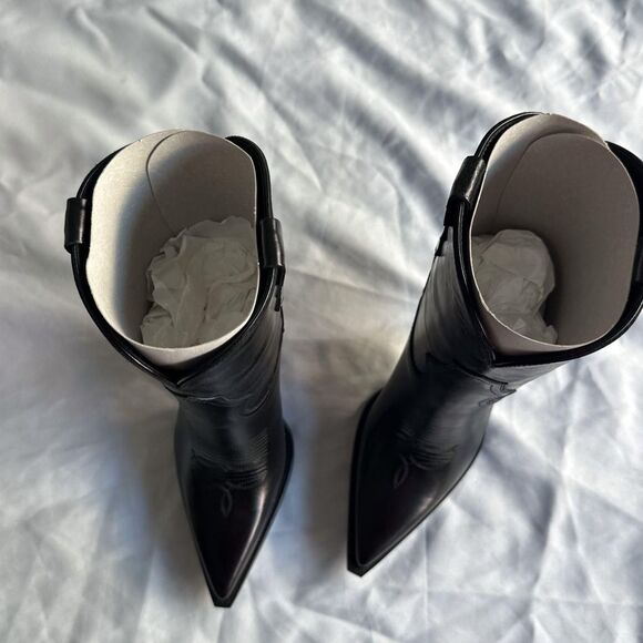 Partlow Katie Heeled Leather Boot in Nero - Picture 6 of 6